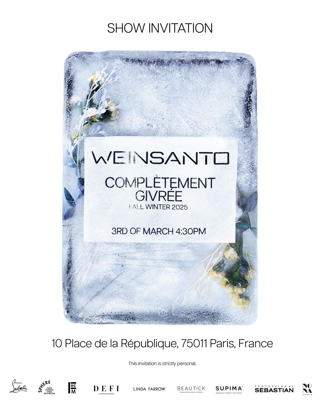 Invitation défilé Weinsanto